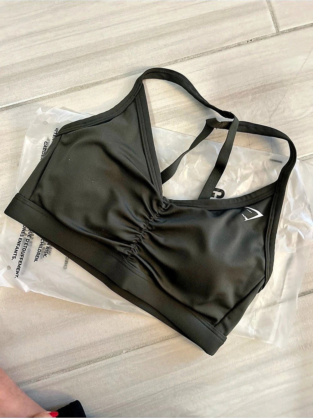 Gymshark Ruched Sports Bra Black